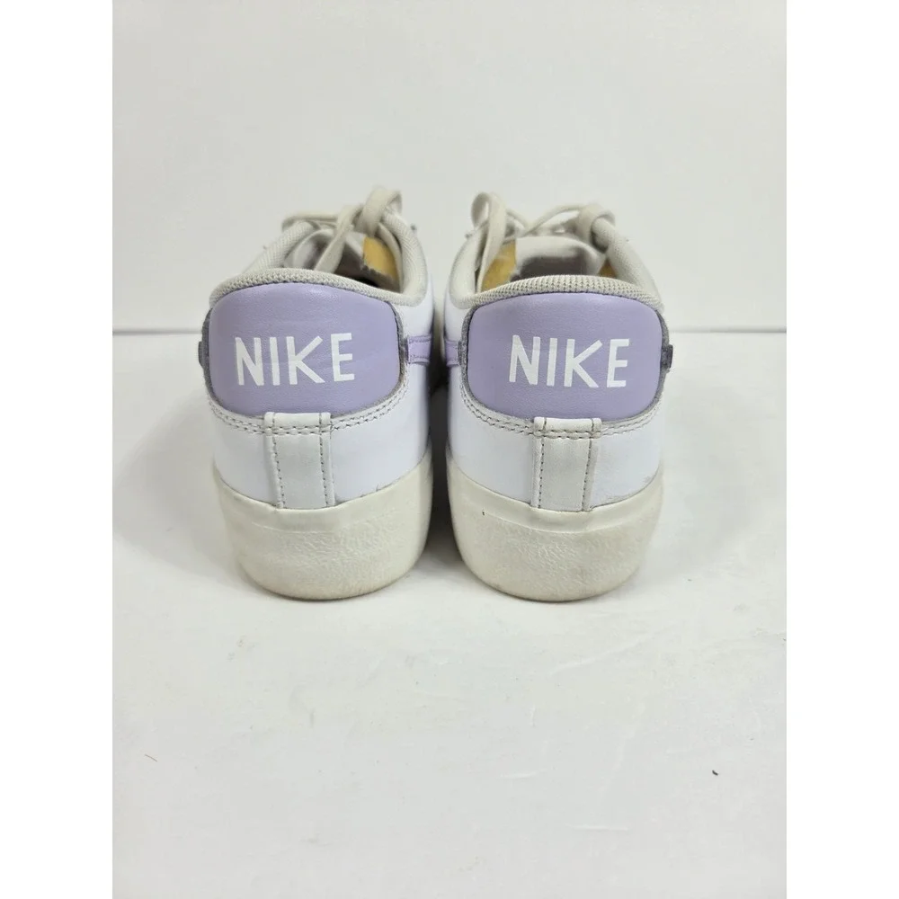 Nike Blazer Low Shoes Sneakers White / Lilac Womens 8.5 Platform Purple